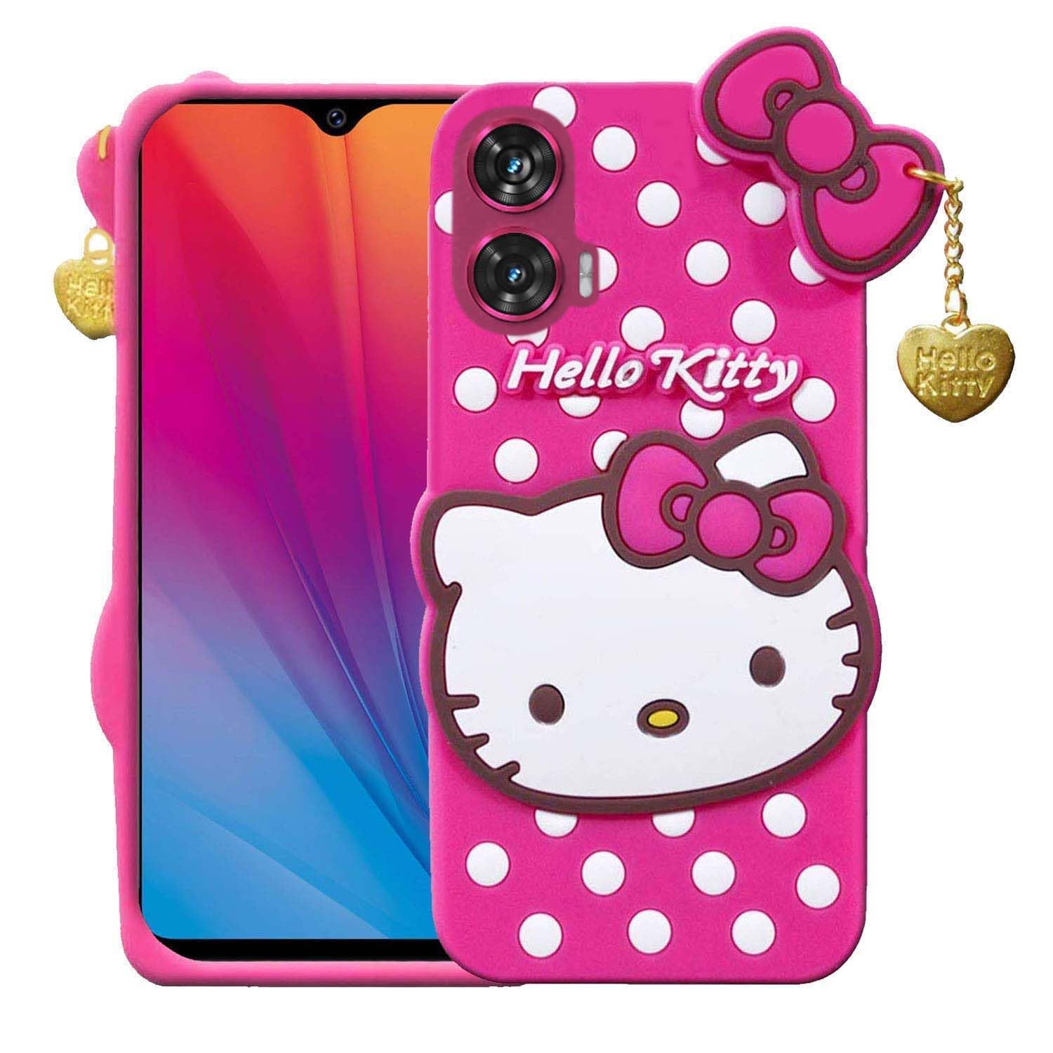 COVERBLACK Rubber Kitty with Hello Cat Soft Latkan Case Back
